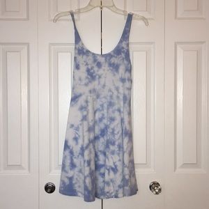 plum purple and/or tie dye blue skater dress